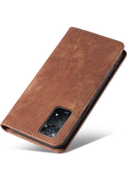 Xiaomi Redmi Için Note 12 Pro 4g/note 11 Pro 5g (Qualcomm)/note 11 Pro 4g (Mediatek) Katlanabilir Stand Pu Deri Cüzdan Kapağı Manyetik Otomatik Ahmed Telefon Kahverengi (Yurt Dışından) fırsatları
