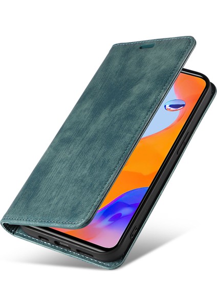 Xiaomi Redmi Için Note 12 Pro 4g/note 11 Pro 5g (Qualcomm)/note 11 Pro 4g (Mediatek) Katlanabilir Stand Pu Deri Cüzdan Kapağı Manyetik Oto Ahmed Telefon Kılıf Yeşili (Yurt Dışından) indirimleri