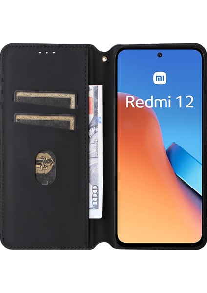 Xiaomi Redmi Için Flip Stand Telefon Kılıfı 12 4g/12 5g/not 12R 5g/poco M6 Pro 5g Rhombus Baskılı Pu Deri Cüzdan Kapak-Kırmızı (Yurt Dışından) fiyatları