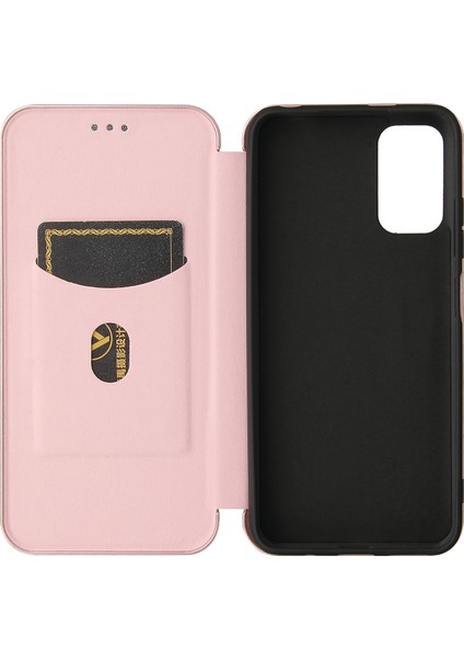 Karbon Fiber Doku Xiaomi Redmi Için Kart Yuvası ve Halka Kayışı ile Otomatik Emer Deri Kılıf Not 10 5g/poco M3 Pro 4g/5g-Ros (Yurt Dışından) indirimleri