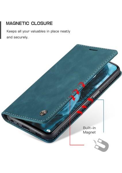 Basit Tasarım Otomatik Varma Deri Cüzdan Stand Standı Kılıfı Xiaomi Redmi Not 10 4g/not 10S/POCO M5S 4g-Yeşil (Yurt Dışından) fiyatları