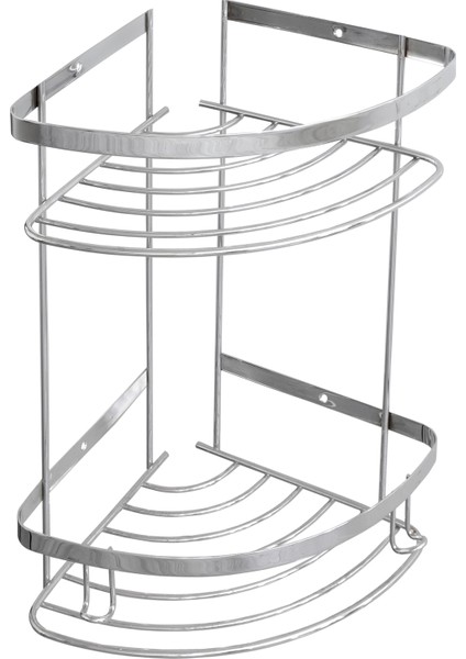 Banora Basic 2 Raflı Köşe Askı, Duş Rafı, Şampuanlık, Krom fiyatları