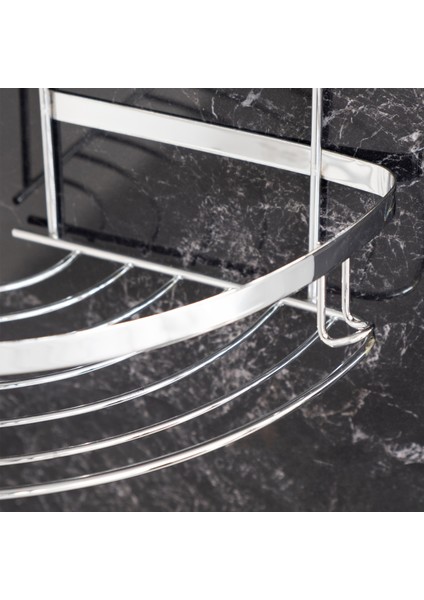 Banora Basic 2 Raflı Köşe Askı, Duş Rafı, Şampuanlık, Krom indirimleri