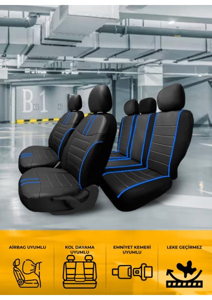 Opel Vectra C 2002 2008 Binek ve Tic. Araçlar Için Uyumlu Elegance Deri Modüler Koltuk Klf Set