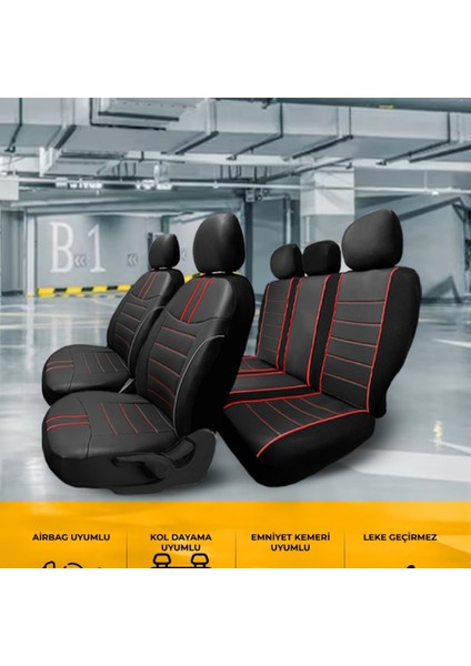 Dodge Journey 2008 ve Sonrası Binek ve Tic. Araçlar Için Uyumlu Elegance Deri Modüler Koltuk Klf Set modelleri