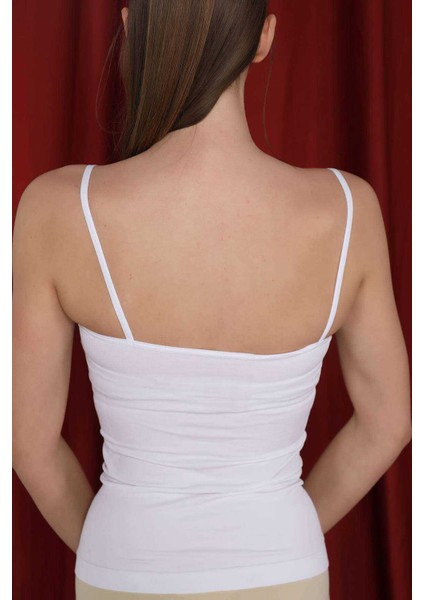 Elite Life Kadın Dikişsiz Ince Askılı Beyaz Atlet 848 fiyatları