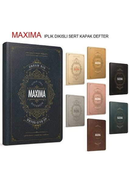Maxima 13X21 Sert Kapak Defter 120 Yaprak Çizgisiz