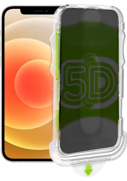 Apple iPhone 12 Ekran Koruyucu Privacy Hayalet Tam Kaplayan Temperli Cam