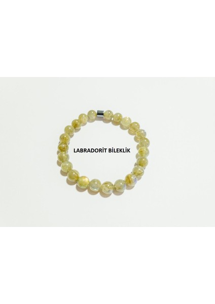 Labradorit 8mm Doğal Taş Bileklik