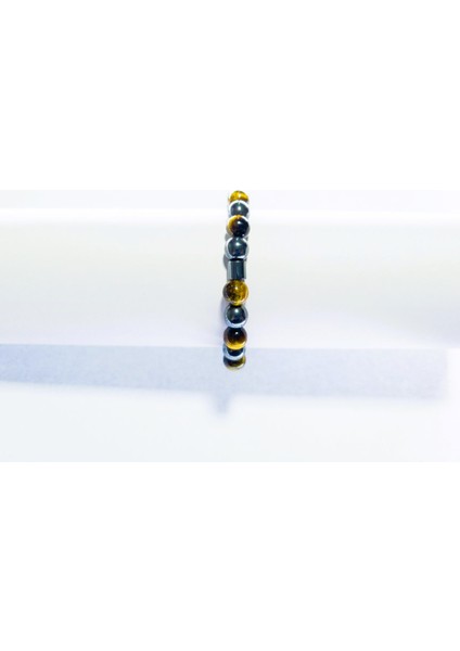 Kaplangözü & Hematit 8mm Doğal Taş Bileklik modelleri