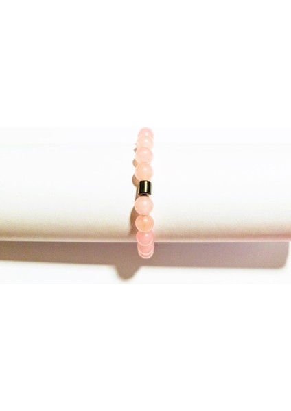Pembe Kuvars 8mm Doğal Taş Bileklik modelleri
