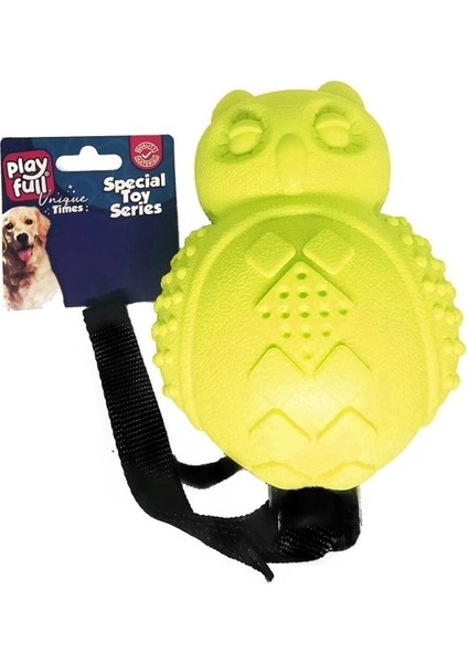 Sesli Baykuş Köpek Eğitim Oyuncağı 30 x 10 cm Sarı