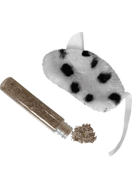 CLZ205 Kedi Oyuncağı Dalmaçya Desenli Peluş Fare 6-10-18 cm