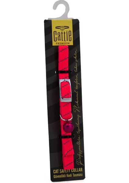 CLZ205 Ayarlanabilir Elastik Kedi Boyun Tasması 1 cm x 30 cm Pembe