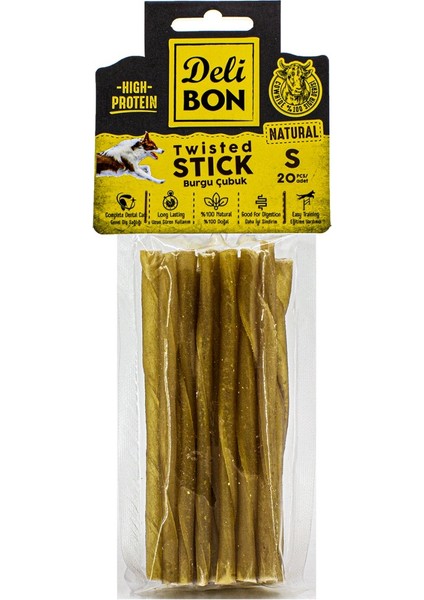 Deri Burgu Çubuk 20 Adet Natural