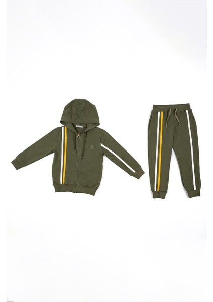 Yeşil Sarı Beyaz Çizgili Eşofman Takımı