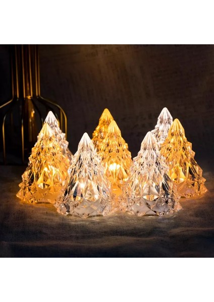 Vıp Gün Işığı LED Işıklı Çam Ağacı Mini Çam Ağacı Işıklı Yılbaşı Ağacı Warm Light LED Noel Tree