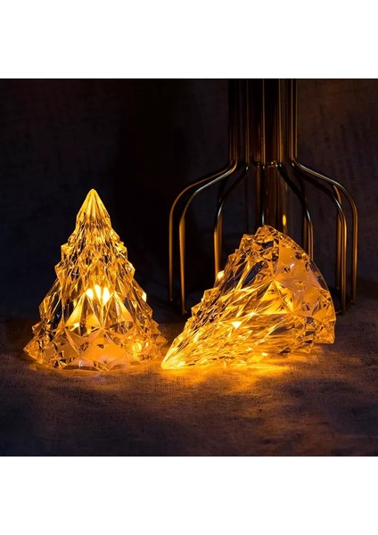 Vıp Gün Işığı LED Işıklı Çam Ağacı Mini Çam Ağacı Işıklı Yılbaşı Ağacı Warm Light LED Noel Tree modelleri