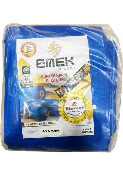 Çadır Kumaşı Branda Tente Uv Güneşlik Gölgelik Koruma Yağmur Su Geçirmez - 4x6 Metre - 5 Paket