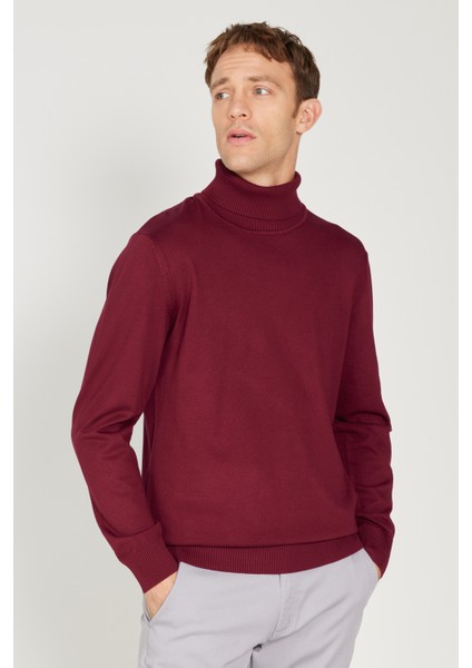 Normal Kesim Tam Balıkçı Yaka Triko Kazak