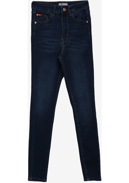 Lee Cooper Yüksek Bel Dar Paça Super Skinny Mavi Kadın Denim Pantolon 241 Lcf 121008 Jaycee New Denıs Blu