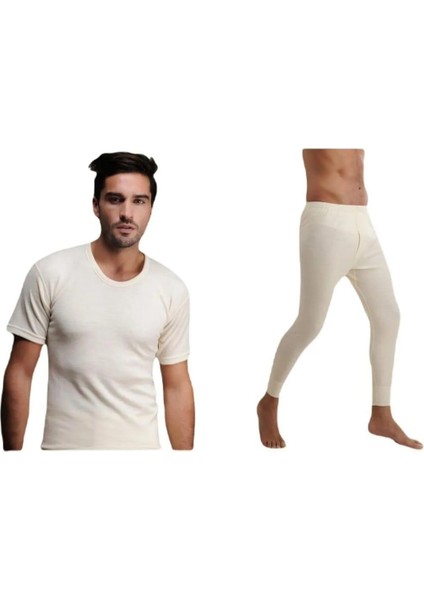 Erkek Kısa Kol Yün Takım Tekli