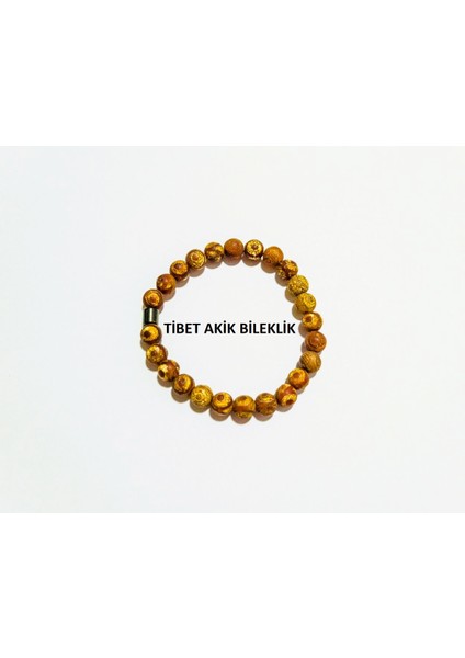Tibet Akik 8mm Doğal Taş Bileklik