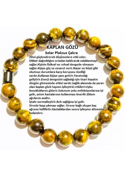 Kaplangözü 8mm Doğal Taş Bileklik fiyatları