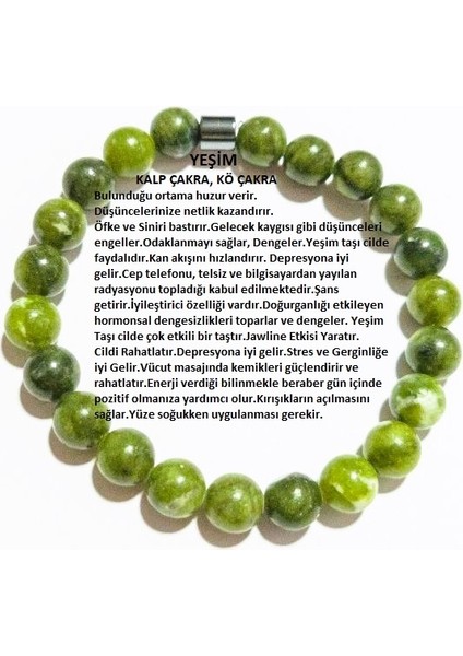 Yeşim 8mm Doğal Taş Bileklik fiyatları