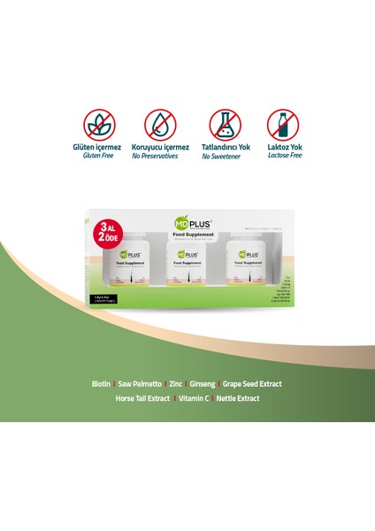 Hair Multivitamin 60 Tablet - 3 Al 2 Öde Set modelleri
