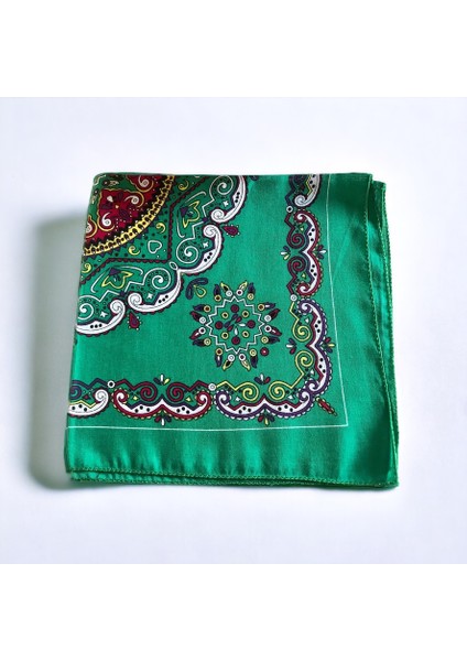 Als Accessories Kadın Yeşi Renk Çok Desenli %100 Cotton Bandana