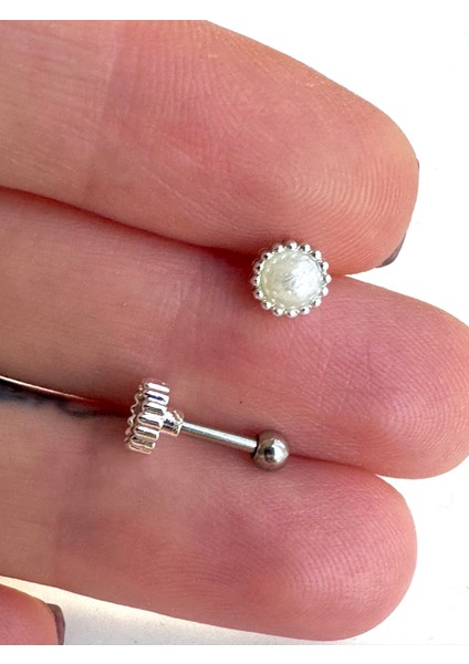 Cerrahi Çelik Inci Taşlı Kıkırdak Helix Tragus PIERCING(1ADET)