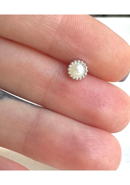 Cerrahi Çelik Inci Taşlı Kıkırdak Helix Tragus PIERCING(1ADET)