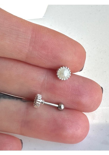 Cerrahi Çelik Inci Taşlı Kıkırdak Helix Tragus PIERCING(1ADET)