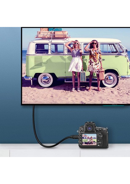 Gopro Hero 7 Sony Nikon Kamera Yoga 710 Için Mikro HDMI - HDMI Kablo Adaptörü 4K 60Hz (Yurt Dışından)