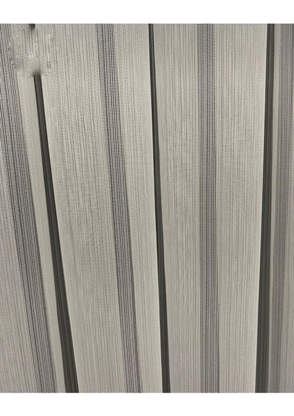 Aleyna Home Taç Mat Çelik Çizgili Tül Perde Kullanıma Hazır Normal Pile fiyatları