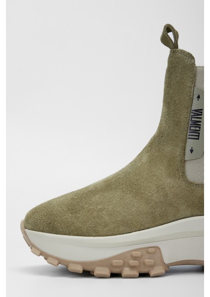 Kadın Yeşil Süet Deri Casual Bot 775 2871 Bn Bot SK23/24 modelleri