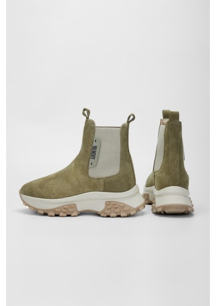 Kadın Yeşil Süet Deri Casual Bot 775 2871 Bn Bot SK23/24 indirimleri