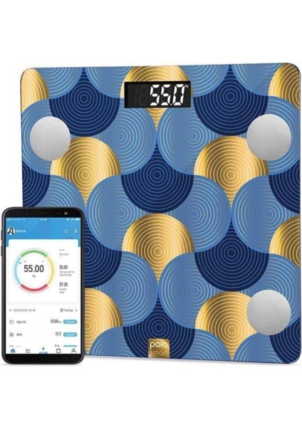 PSC04 Ebruli Yağ Ölçer Akıllı Bluetooth Tartı Baskül