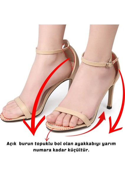 Stiletto Bayan Ayakkabı Kaydırmaz Jel Ön Tabanlık, Silikon Yarım Ayakkabı Tabanlığı, 1 Çift