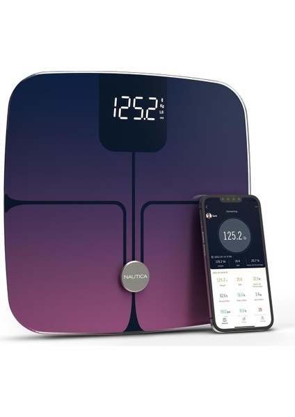 Gradient Collection Plus Vücut Analizli Akıllı Bluetooth Tartı Baskül Navy Mor