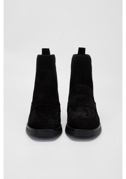 Kadın Siyah Süet Deri Casual Bot 957 40290 Bn Bot SK23/24 fırsatları