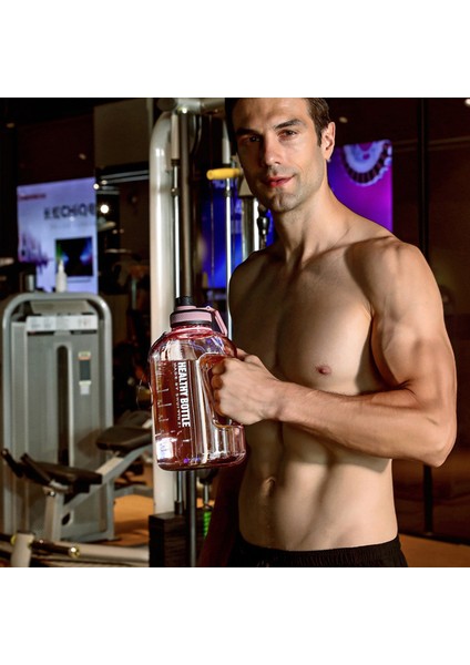 Motivasyon Su Matarası 2200 ml Suluk Spor Su Şişesi - Bpa Içermez