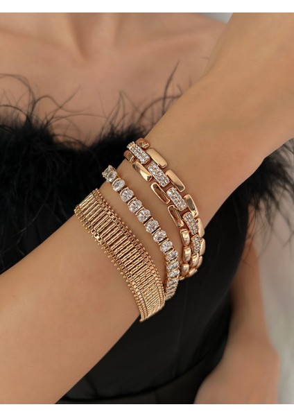 Xuping Bileklik Kararmaz Rose Gold (Tek) Su Yolu Figürlü Bileklik