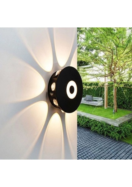 Dekoratif Işık Desenli 7 Watt LED Armatür, 3000K Gün Işığı, İç ve Dış Mekan Modern ve Şık LED Aplik