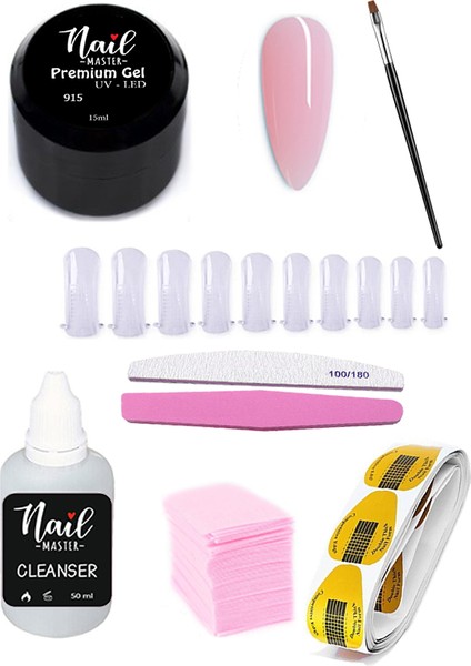 Nail Master Protez Tırnak Uv Jel Seti 915 - Nude Pink