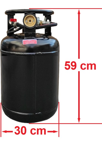 7A Mühendislik Karavan ve Tekne Marina Lpg Tankı 30 Litre Tak Kullan Hazır Set