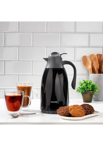 Kitchenhouse 1,3 L Cam Termos-Siyah