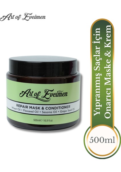 Art Of Evcimen Yıpranmış Saçlar İçin Maske & Krem 500 ml