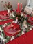 Runner Kokina desen Yılbaşı sofra sunum ranır yeniyıl noel kırmızı 1